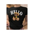 thumbnail image 1 of Camiseta de manga corta y cuello redondo para mujer con estampado de oso para uso casual en primavera y verano Color Negro Talla Grande Marca Emil SaEs, 1 of 4