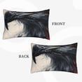 thumbnail image 3 of Binfone Red Black Ink Style Bald Eagle Standard Size Pillowcase, Long Staple Pure Cotton Envelope Closure Pillow Cover (Pillow core not included),14"x20", 3 of 7