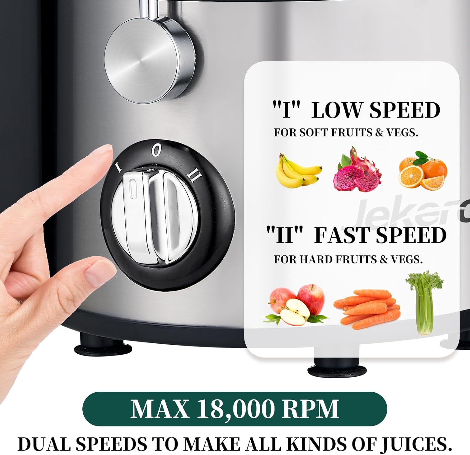 Juicer Machines, 2.8" Wide Feed Chute Centrifugal Juicer for Whole Vegetables & Fruits, Dual Speeds Juice Extractor Maker with Heavy Duty Full Copper Motor, High Juice Yield, -Plated Filter