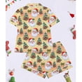 thumbnail image 4 of qelini 2 Piece Pajama Set for Women Button Down Sleepwear Short Sleeve Loungewear Christmas Print Homewear, 4 of 4