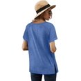 thumbnail image 4 of T-shirts pour Femmes à Manches Courtes, Col Ras du Cou, T-Shirts Unis Basiques, 4 of 5