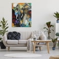 thumbnail image 2 of Layered Elephant Bold Wildlife Abstract Graphic Art Gallery Wrapped Canvas Print Wall Art, 2 of 7