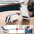 thumbnail image 4 of ELEHOLD Case for iPhone X/XS, Luxury PU Leather Anti-Scratch Magnetic Case with Invisible Kickstand for MagSafe Accessory,White, 4 of 8