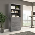 thumbnail image 2 of Bestar Pur 36W Closet Organizer with Drawers in Bark Gray - Engineered Wood, 2 of 5