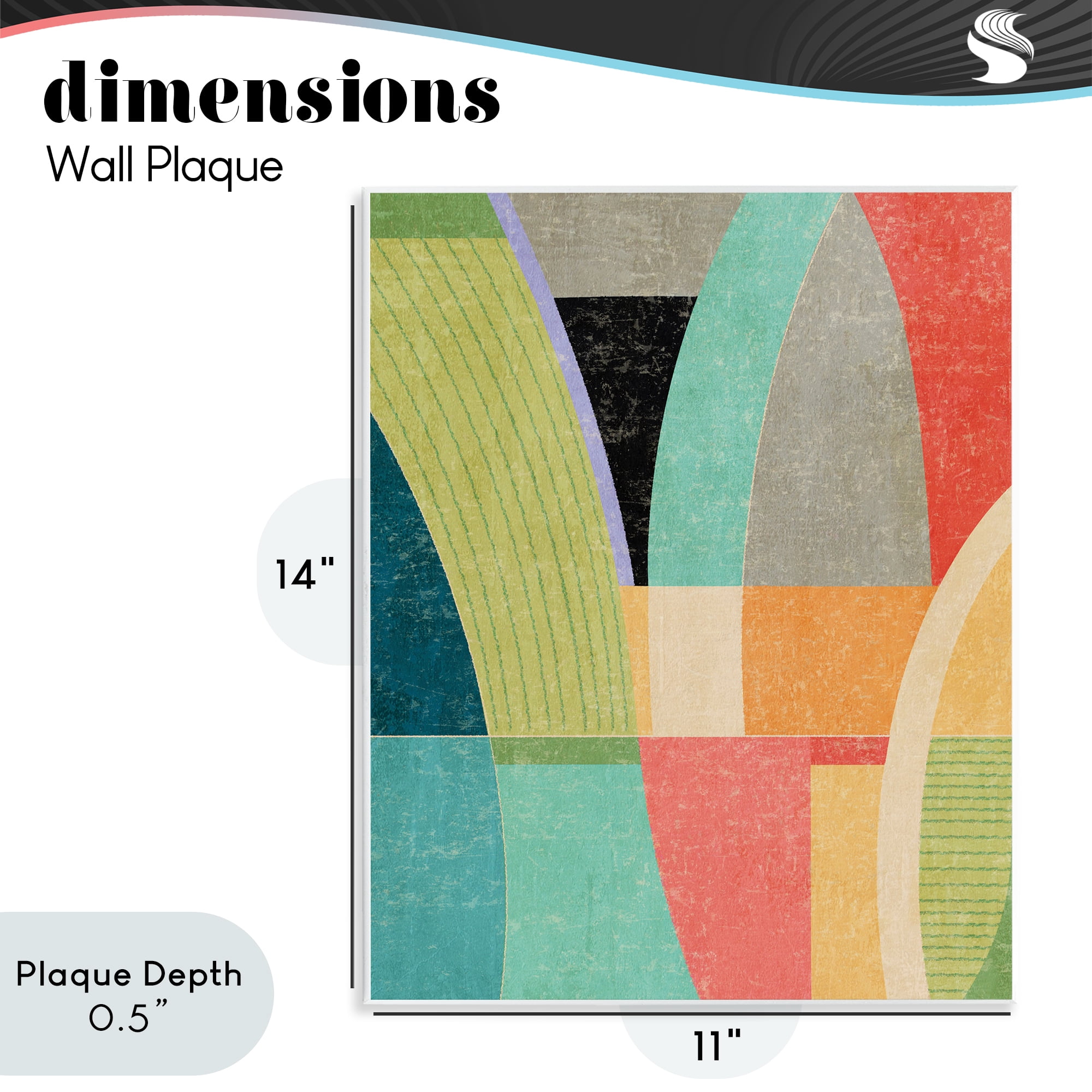 Stupell Industries Retro Geometric Archways Wall Plaque Art, design by Suzanne Nicoll