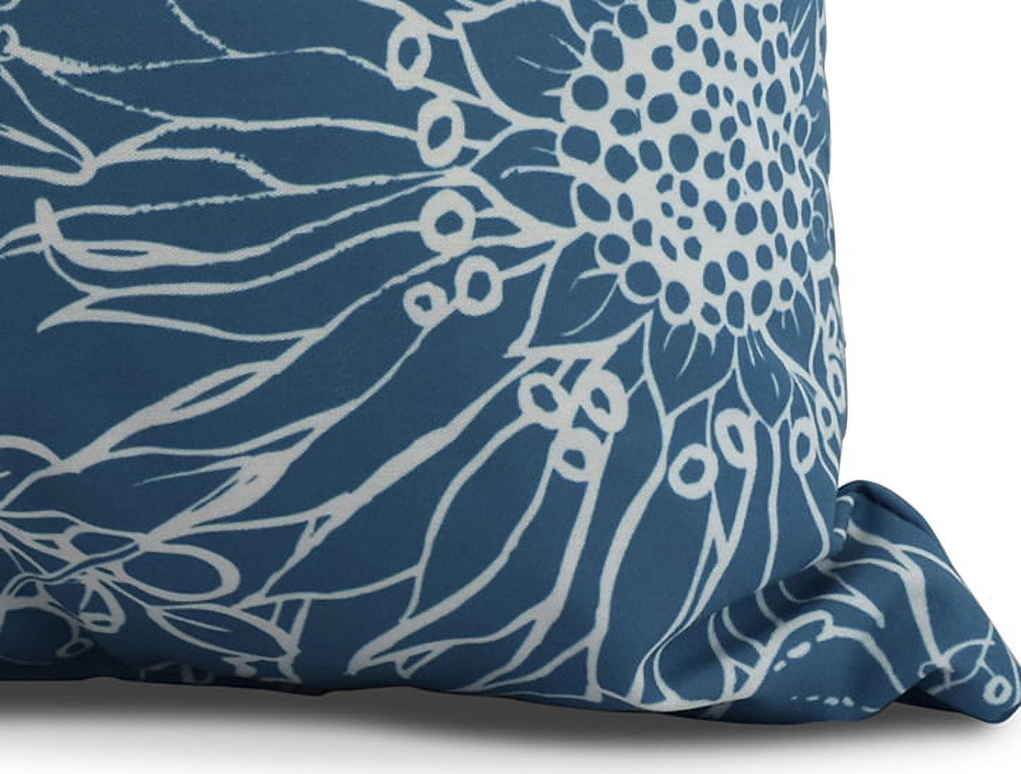 Simply Daisy, 26 x 26 Inch, Zentangle 4, Floral Print Pillow, Teal