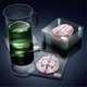 thumbnail image 4 of Brain Specimen Coasters Set 3D Organ Brain Artwork Brain Slices Square Acrylic Drinks Table Coaster, 4 of 5