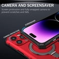 thumbnail image 2 of Compatible with iPhone 15 Pro Max Case Magnetic Stand [Compatible with MagSafe] [Drop Protection] [Camera Lens Protector] Shockproof Protective Case with Rotatable Invisible Kickstand, Red, 2 of 8
