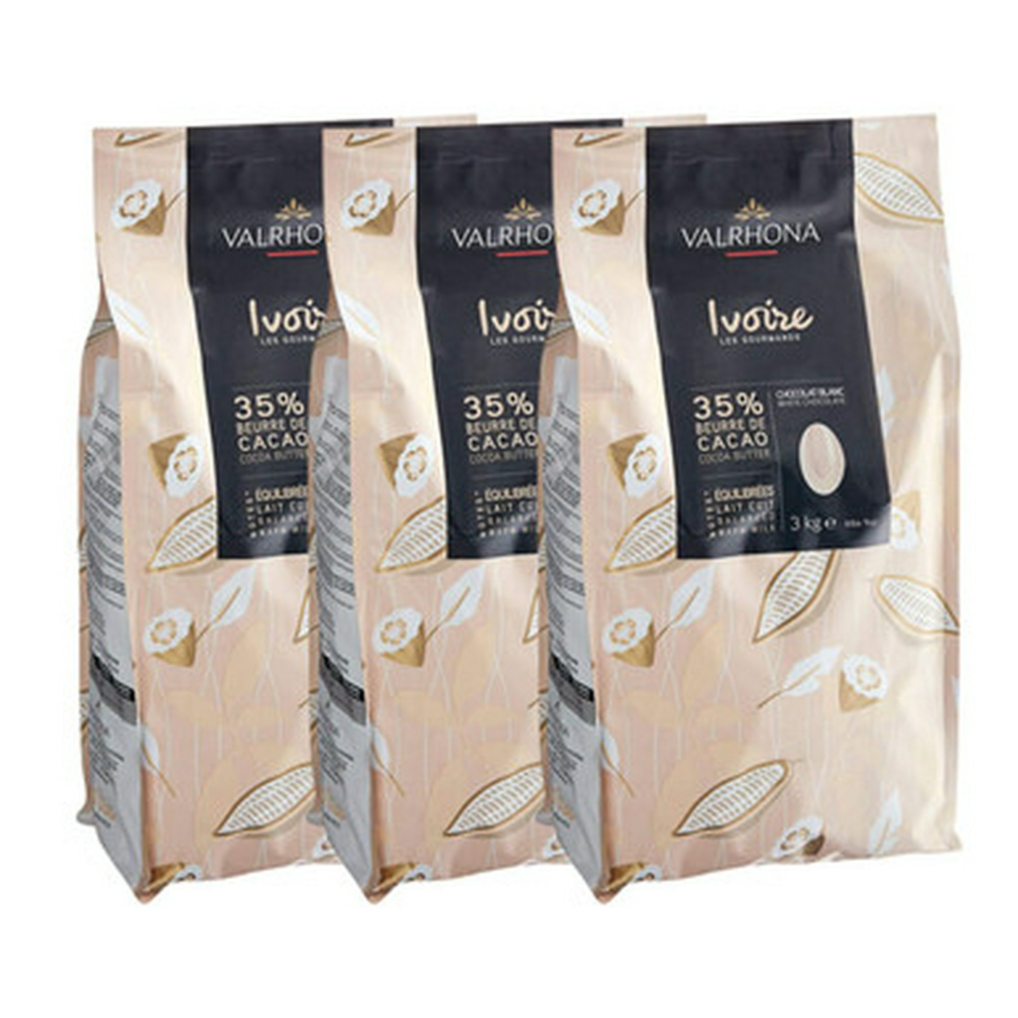 Valrhona Ivoire 35% White Chocolate Fève – Luxurious French