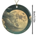 thumbnail image 3 of Acrylic Flat Ornament,Milky White Full Moon Design,3mm Thick Acrylic Decor,With Smooth Edge Lightweight Hanging Ornament For Home Wall Decor Living Room Mantel, 3 of 4