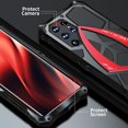 thumbnail image 3 of for Samsung Galaxy S23 Ultra Case Metal Hard  Phone Case Cover Case para Screw with Camera Protection Heavy Duty metalicas Military Grade Black Red, 3 of 7