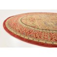 thumbnail image 2 of Unique Loom Palace Geometric Medallion Rug 6' x 6' Round Red/Tan, 2 of 5
