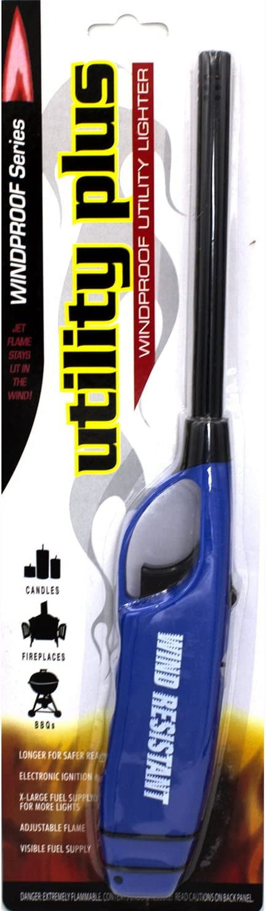 Elite Brands USA Windproof Multipurpose Long Neck Lighters, Ideal for Camping Hiking BBQ Grilling Fireplace Outdoor , Utility Lighters , Value Pack of 6