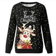 thumbnail image 4 of Pntutb - Camiseta holgada con estampado de moda para mujer, blusa de manga larga, cuello redondo, tops informales, sudadera Pntutb Pntutb-6130, 4 of 5
