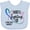 Blue, variant on Inktastic Thyroid Cancer Awareness Pink, Blue, Teal Heart Ribbon Boys or Girls Baby Bib