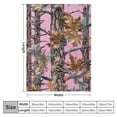thumbnail image 4 of Nawypu   Blanket Throw Comfort Warmth Soft Cozy Air Conditioning Easy Care Machine Wash Camo Trees Pink, 4 of 6
