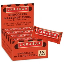 Larabar Chocolate Hazelnut Swirl, Gluten Free Vegan Fruit & Nut Bars, 16 Ct