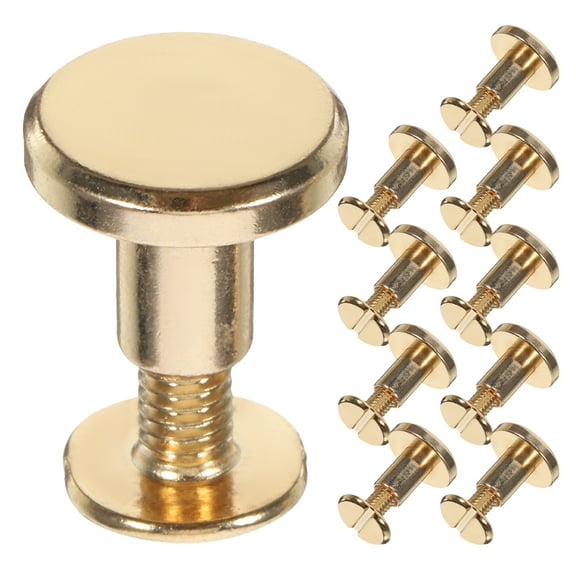 DINHEAROM Zinc Alloy Rivet Fastening Kit For Notebooks Wallets Scrapbooks 10Pcs