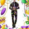 thumbnail image 5 of Mens Carnival 3D Digital Printed Suit Set Light Business Suit Jacket Trousers Set, 5 of 7