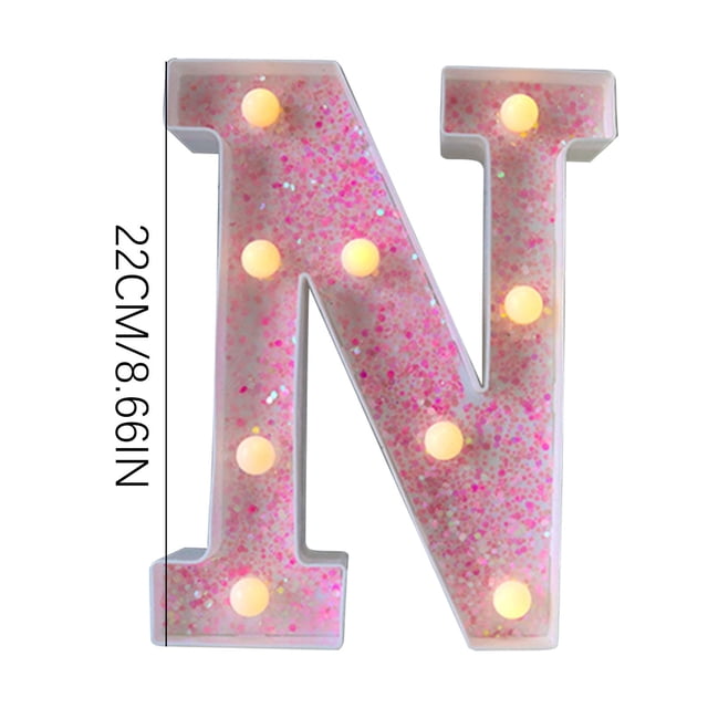 JilgTeok 2 Packs Colorful Light Up Letters LED Letter Lights for Proposal Statement Birthday Party Wedding Home Bar Decoration Scene Decorative Light Clearance