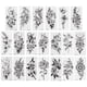 thumbnail image 1 of 20 Sheets Full Arm Tattoos Stickers Waterproof Temporary Flower Tattoos, 1 of 3