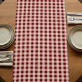 thumbnail image 5 of Table Runners 90 Inches Long Dress Scarves, Western Texas Star Retro Farmhouse Coffee/Dining/Kitchen Table Runner for Living Room, Country Vintage Red Beige Plaid 13x90 Inch, 5 of 9