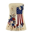 thumbnail image 5 of Flag and Floral Print Tube Tops Women 4th of July Strapless Bandeau Sleeveless Tank Tops American 250th Anniversary Pleated Flowy Off the Shoulder Tube Tops, 5 of 5
