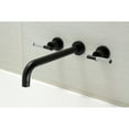 thumbnail image 4 of Kingston Brass KS8050CKL Kaiser Two-Handle 3-Hole Wall Mount Roman Tub Faucet in Matte Black, 4 of 7