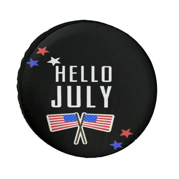 4th of July Spare Tire Cover Tire Covers Protector Wheel Tire Covers Weather-Proof for Trailer RV SUV Truck Camper Travel Trailer Accessories Oxford Cloth