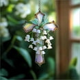 thumbnail image 4 of Lily of the Valley Cross Pendant Hanging Ornament – Floral Christian Wall Decor for Home, Window or Bedroom – Religious Gift for Friend, Easter, Baptism, Housewarming, 4 of 7