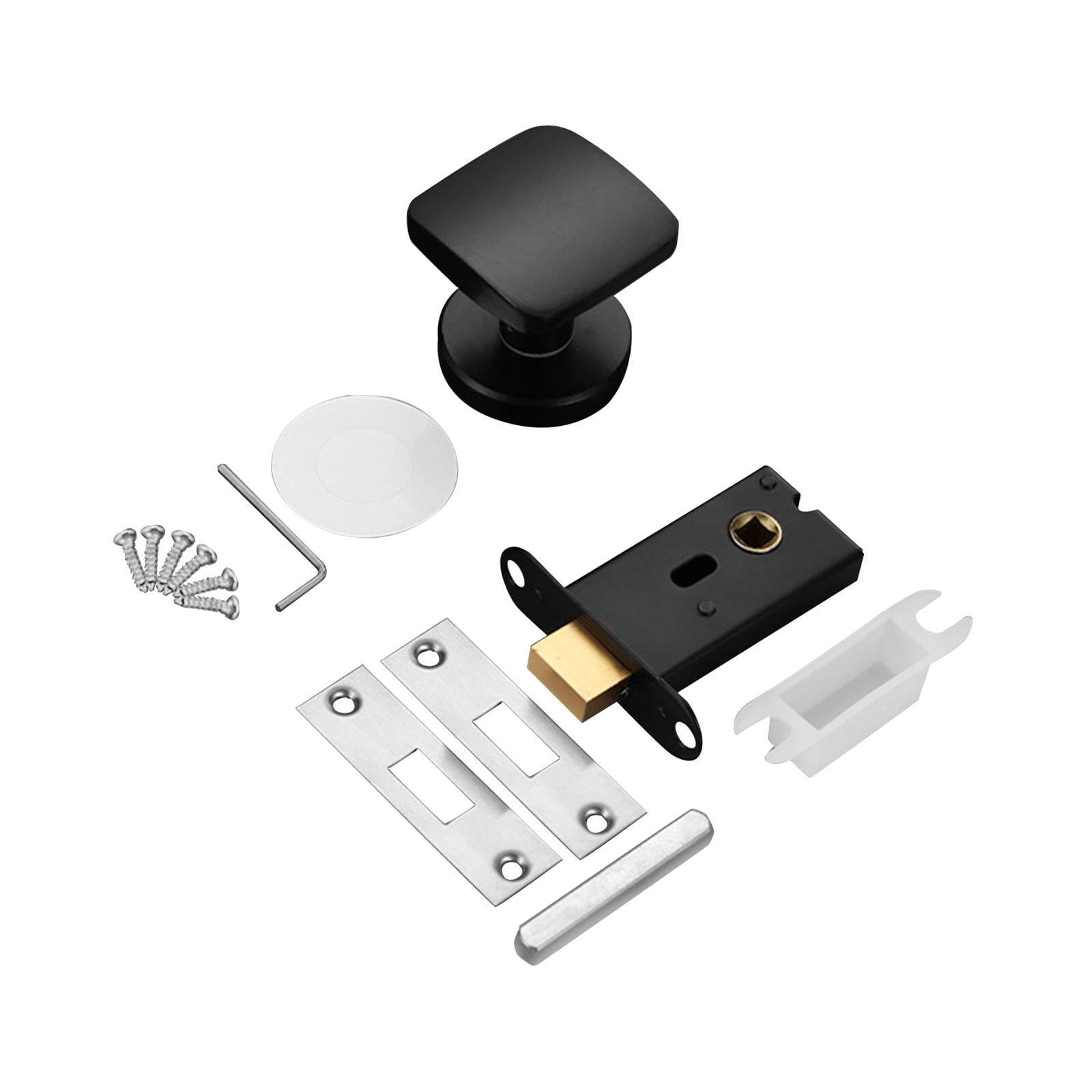 YWMJZEU Invisible Door Lock Zinc Alloy Hidden Inside Lock Keyless Interior Door Knob for black