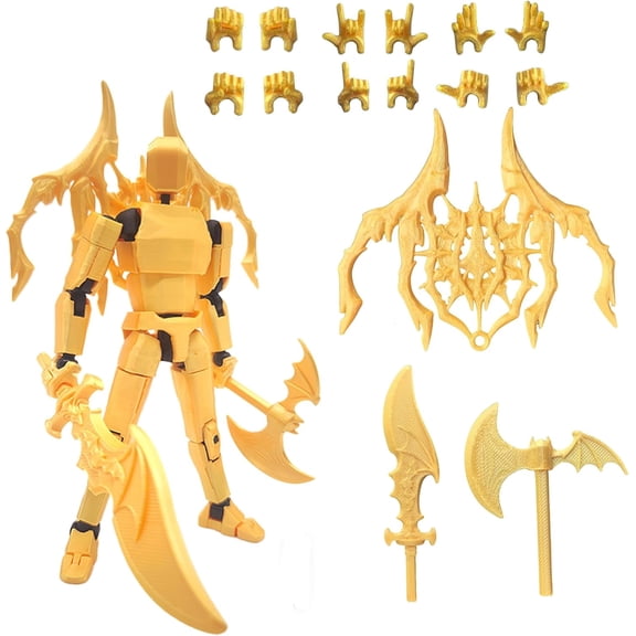 Pthjswj T13 Action Figure Set - (Assembled) 3D Printed Action Figure, Titan 13 Action Figure, Multi-Jointed Movable Dummy 13, Robot Action Figure, Birthday Gifts for Boys, Girls Desktop Decorations