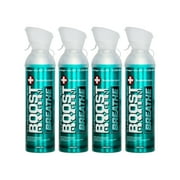 Boost Oxygen Menthol Supplemental Portable Oxygen Canisters, 10 L, 4 Pack