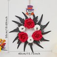 thumbnail image 2 of SIfdSeng Get it Fast Black Wreath for Halloween Gothic Hanging Door Wall Floral Arrangement, 2 of 4