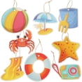 thumbnail image 1 of KAKOWELY 16 piezas de decoraciones para fiestas hawaianas, decoraciones colgantes para fiestas temáticas de Hawái, decoración colgante de playa, 1 of 4