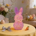thumbnail image 6 of GFHFHITJ Easter Bunny Night Light, 4.9" Cute Hollow Rabbit Lamp for Easter Table Decor Spring Easter Light Indoor Bedroom Bathroom Home Decor(Purple), 6 of 6