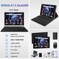 thumbnail image 3 of Tablet Android 14 Tablet,128GB ROM+24GB RAM (8+16Virtual)+1TB TF Expand,10 Inch Android Tablet with Keyboard,5G WiFi Tablet,Octa-Core Processor,13MP+8MP Camera,Bluetooth,GPS,FHD Display,2 In 1 Tablet, 3 of 12