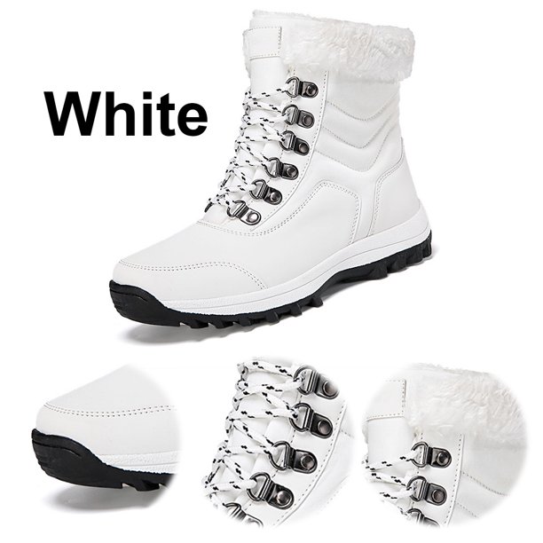 Booties Tobillo Botas Nieve para Mujeres Forradas Pieles Piel Al Aire Libre