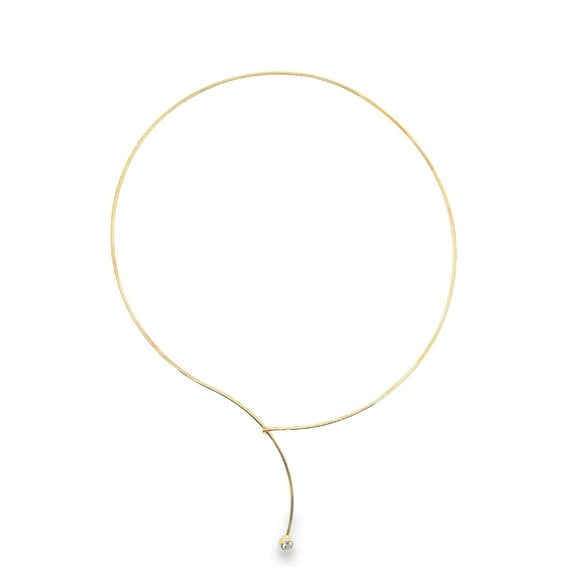 CZ Bezel Stone Wire Choker (F256A)