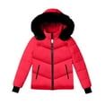 thumbnail image 4 of Womens Winter Coats Quilted Thicken Warm Puffer Ski Jacket Faux Fur Lined Hooded Waterproof Outdoor Comfy Down Jackets, 4 of 4