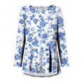 thumbnail image 5 of Ichuanyi liquidación mujer casual casero de manga completa tops de cuello redondo de blusa holgazan ICHUANYI WER2023082208434, 5 of 5