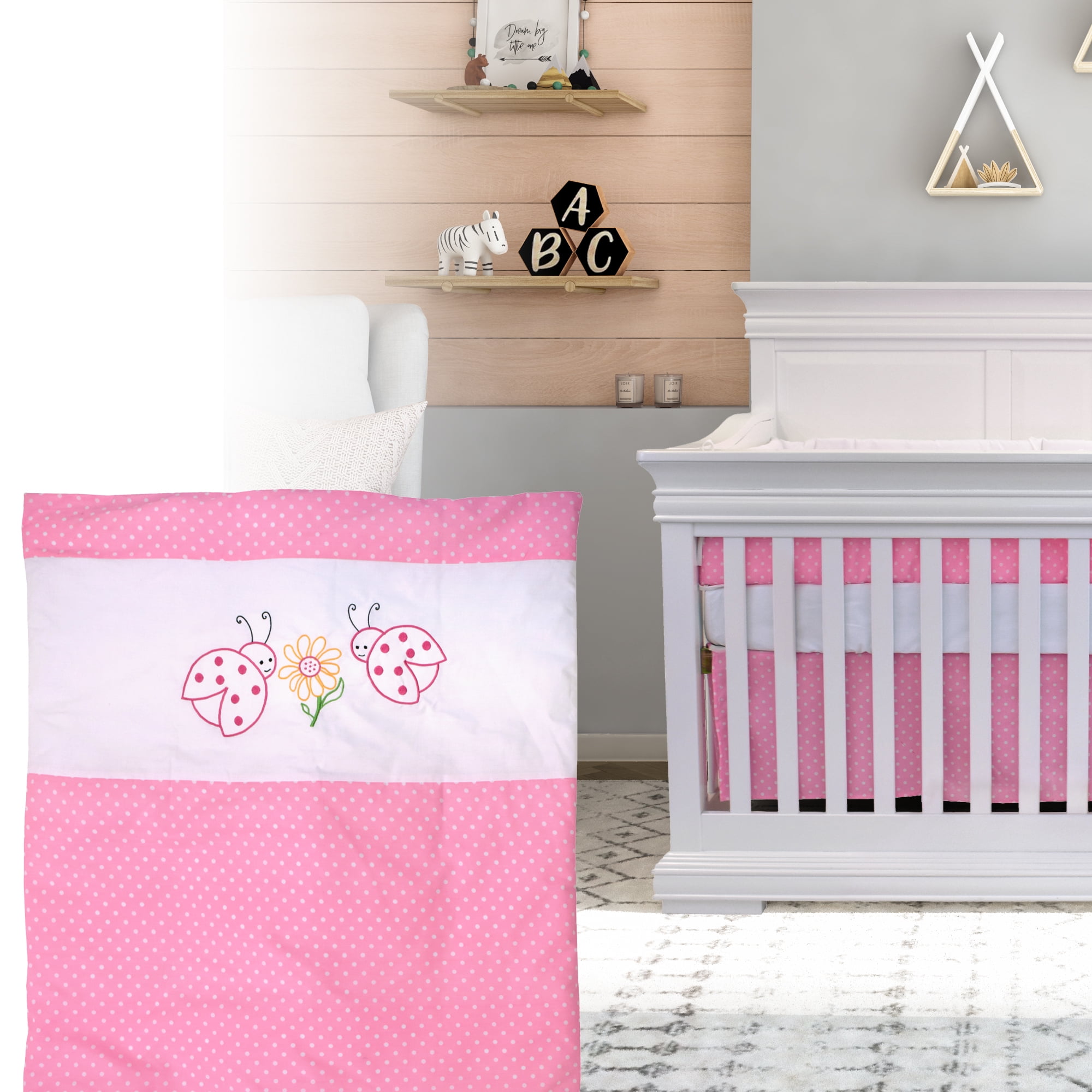 ladybug crib set walmart