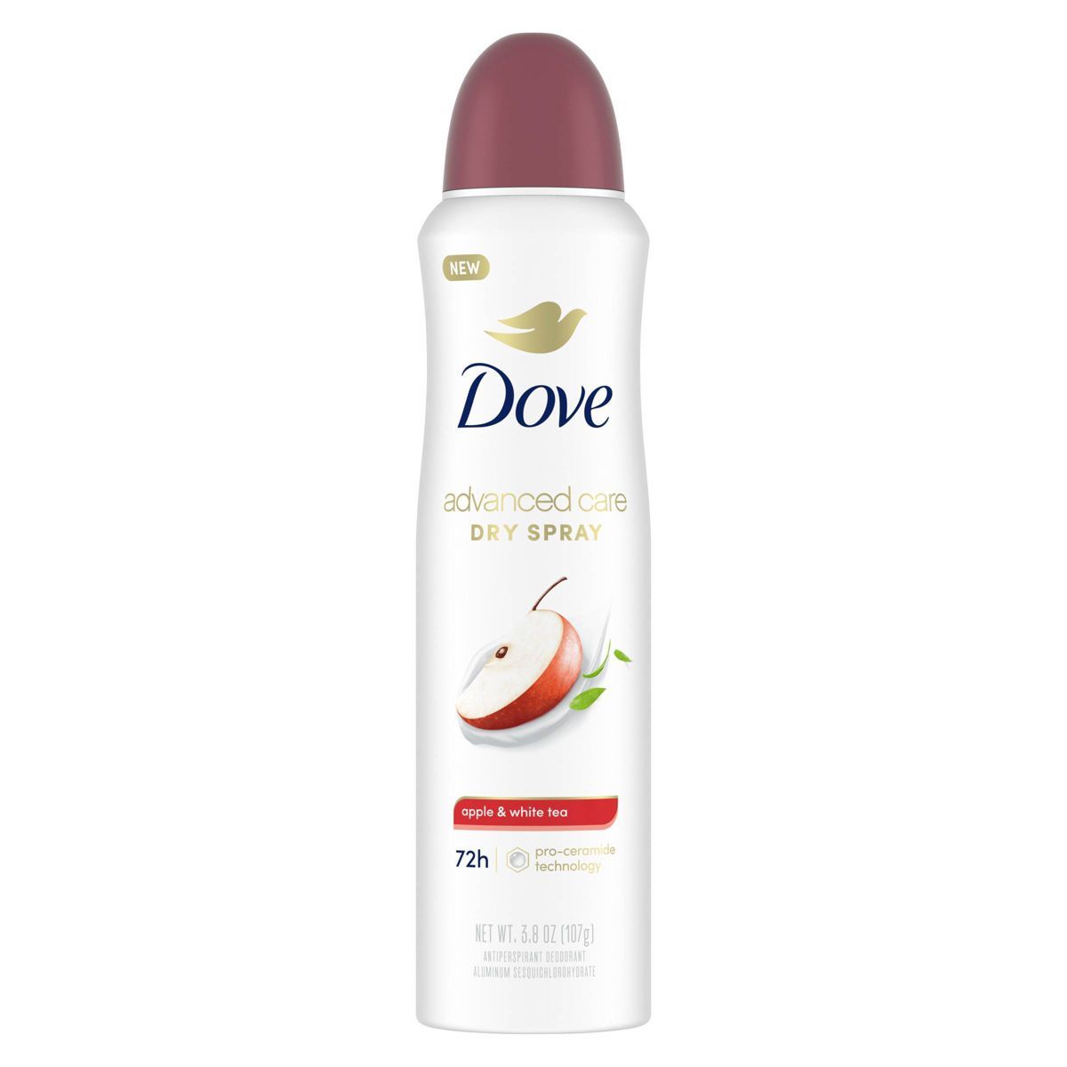 2X - Dove Beauty Advanced Care Apple White Tea 72-Hour Women's Antiperspirant Deodorant Dry Spray - 3.8oz