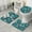 Dark Teal Christmas, variant on Dark Gray Christmas Gnome Pattern Bathroom Rugs Sets 3 Piece,Toilet Cover Set,Absorbent Non Slip Bathroom Mats Sets with U-Shaped Contour Rug Toilet Rug Set