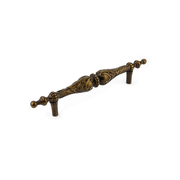 Schaub And Company 997 Cantata 8" Center To Center Solid Brass Ornate Classical Knuckled