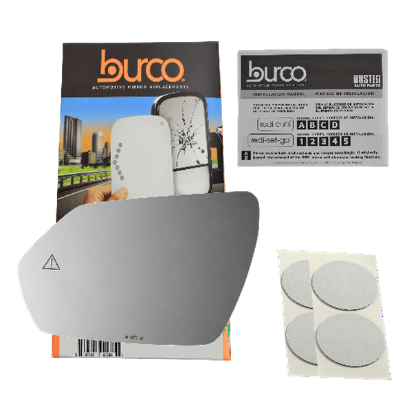 Burco 4877B Driver Side Replacement Mirror Glass w/BlindSpot No Rear Mount, Compatible with 21-23 Hyundai Elantra
