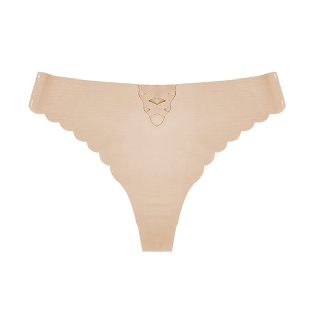 Ropa interior Elástica Gibobby para Mujer Tanga sexy sin costuras Color sólido Caqui S