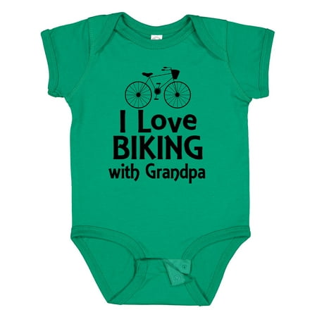 

Inktastic I Love Biking with Grandpa Gift Baby Boy or Baby Girl Bodysuit