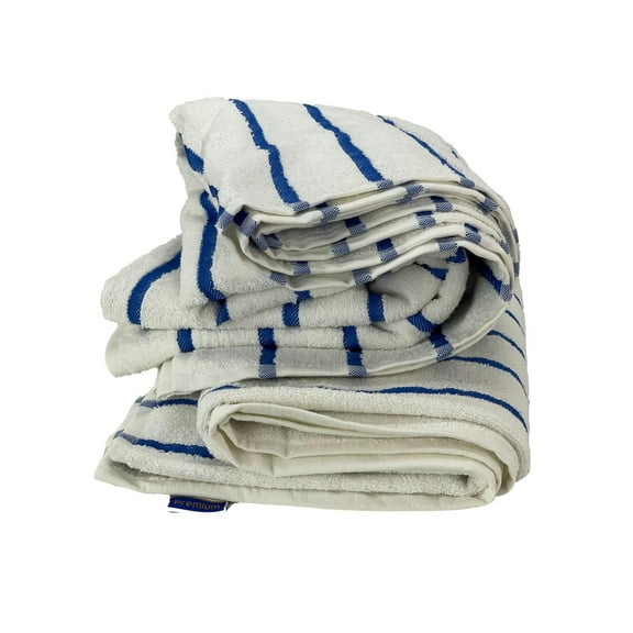 Toalla de Alberca Almoda Premium Rayas Azul Blanco Pack 2