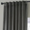 thumbnail image 5 of Half Price Drapes Signature Nightlife Grey Plush Velvet Hotel Blackout Curtains(1 Panel),50W X 96L, 5 of 6